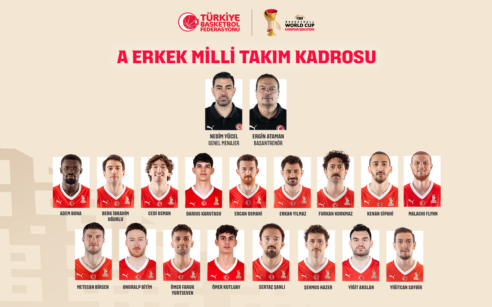 12 Dev Adam'ın Dünya Kupası Elemeleri Kadrosu Açıklandı